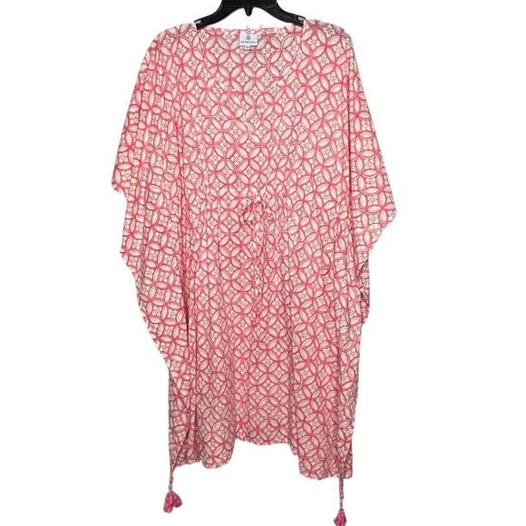 Pax Philomena Nina Pink Short 100% Cotton Trendy Barbie Kaftan Size One Size - Picture 2 of 9